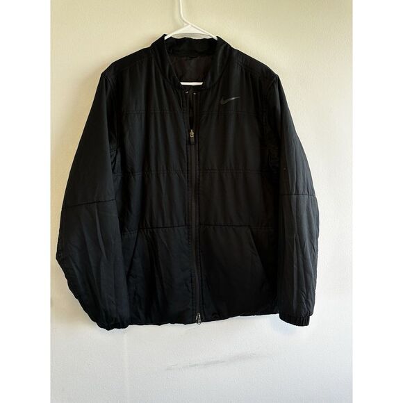 Nike Other - Nike Men's Golf Reversible Synthetic Fill‎ Jacket Black Winter Puffer Sz L  Flaw